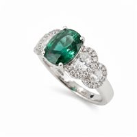 Anello Casciola Gioielli Donna SMERALDO in Oro bianco Smeraldo AN.SM10013